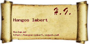 Hangos Imbert névjegykártya